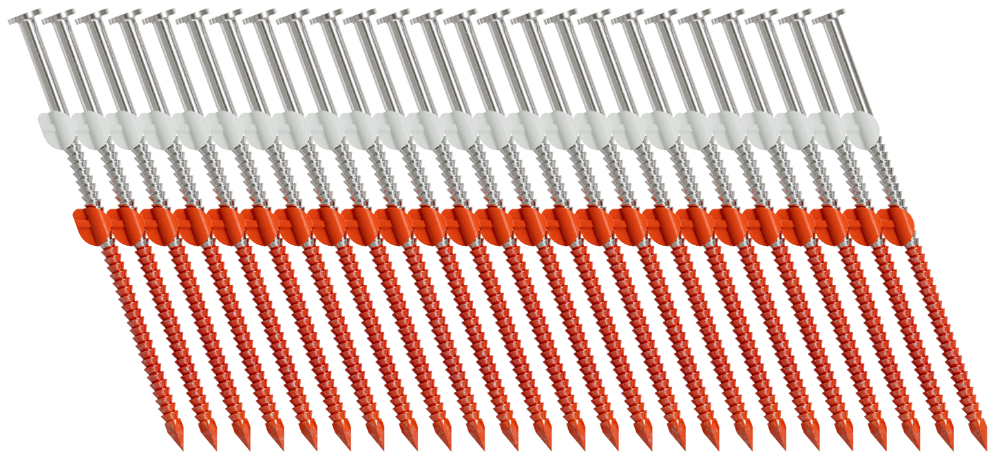 Simpson Strong-Tie S10A350CNB 20°–22° Plastic Strip, Full Round Head, Ring-Shank Nail — 3-1/2 in. x .131 in. Type 304 (4000-Qty) (Pack of 80)
