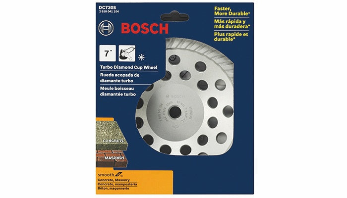 Disco de copa de diamante turbo BOSCH DC730S de 7 pulgadas