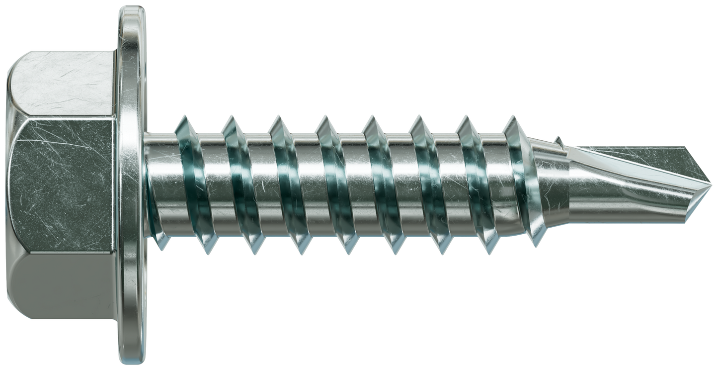 Simpson Strong-Tie XU34B1016-5K Strong-Drive® Self-Drilling X Metal Screw — #10 x 3/4 in. 5/16 Hex, Clear Zinc (5000-Qty) (Pack of 48)