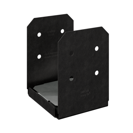 Simpson Strong-Tie APVB88R Outdoor Accents® Avant Collection™ ZMAX®, Black Powder-Coated Post Base for 8x8 Rough (Pack of 4)