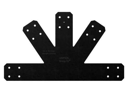 Simpson Strong-Tie APVGP812 Outdoor Accents® Avant Collection™ 8:12 Pitch, Black Powder-Coated Gable Plate (Pack of 2)