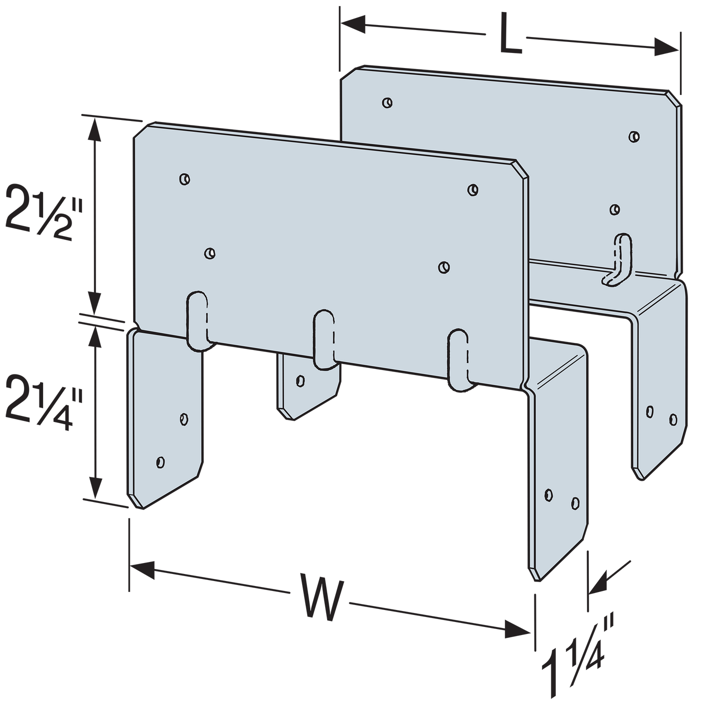 Simpson Strong-Tie LPC6Z LPCZ™ ZMAX® Galvanized Adjustable Post Cap for 6x (Pack of 40)