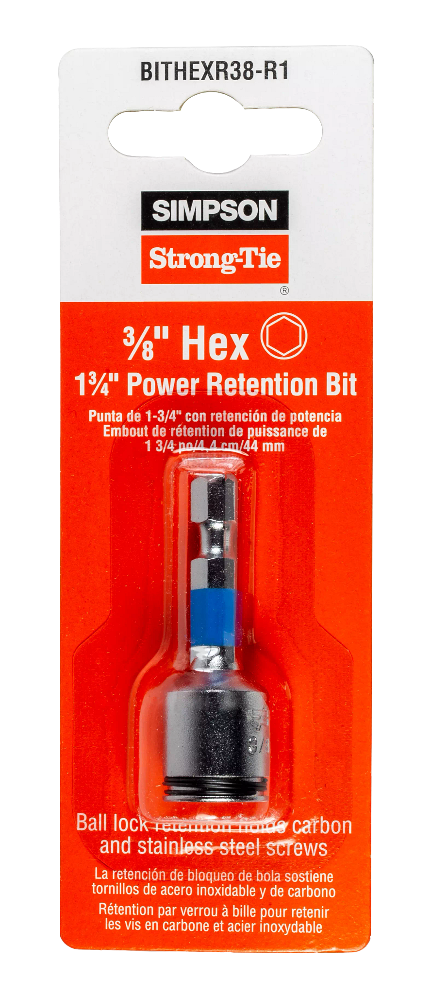 Simpson Strong-Tie BITHEXR38-R1 3/8-in. Hex-Drive 1-3/4 in. Power Bit (Pack of 3600)