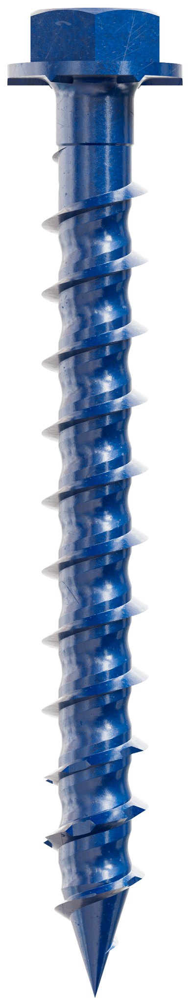 Simpson Strong-Tie TNT18134HC8 Titen Turbo™ — 3/16 in. x 1-3/4 in. Hex-Head Concrete and Masonry Screw, Blue (8-Qty) (Pack of 20)