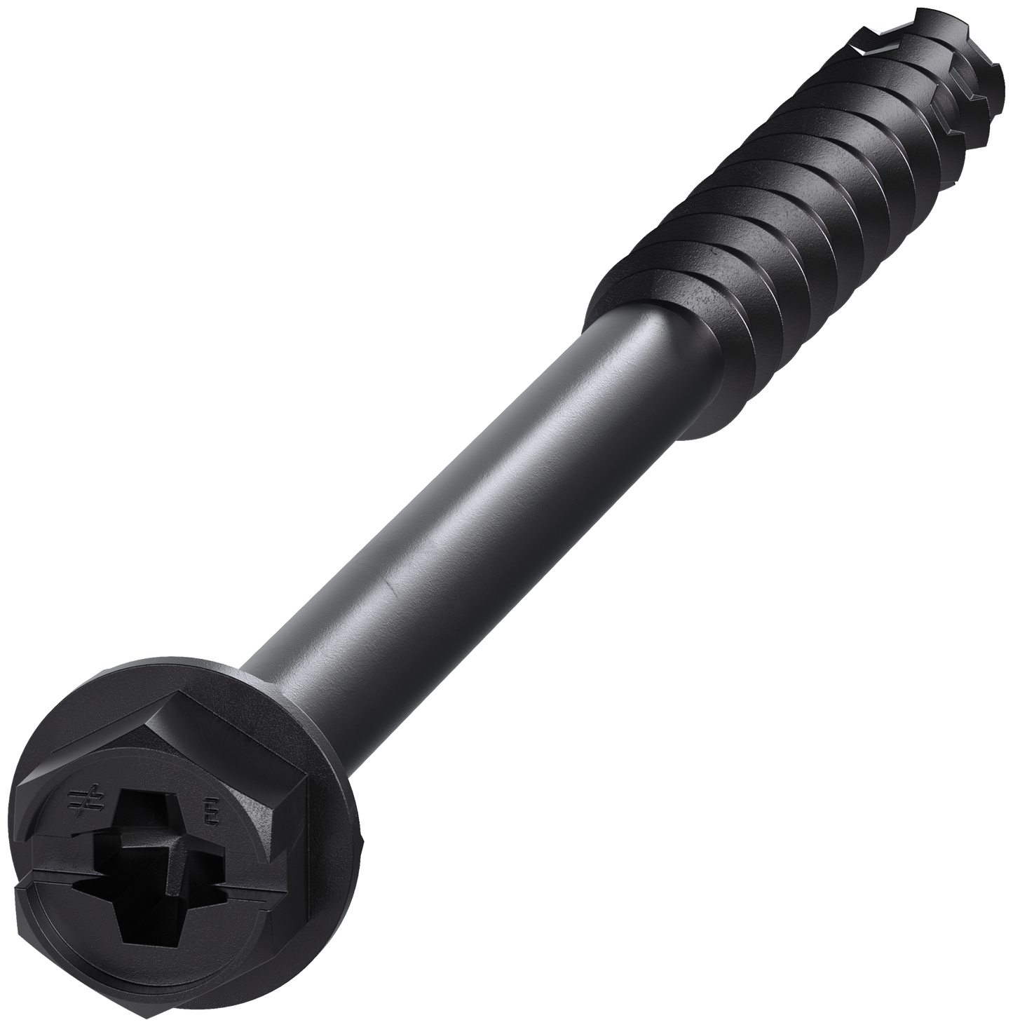 Simpson Strong-Tie TNTBL25334H Titen Turbo™ — 1/4 in. x 3-3/4 in. Hex-Head Concrete and Masonry Screw, Black (100-Qty) (Pack of 4)