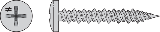 Simpson Strong-Tie T06J075PX-RP25 Marine Screw, Pan Head — #6 x 3/4 in. #2 Phillips Drive, Type 316 (25-Qty) (Pack of 5)