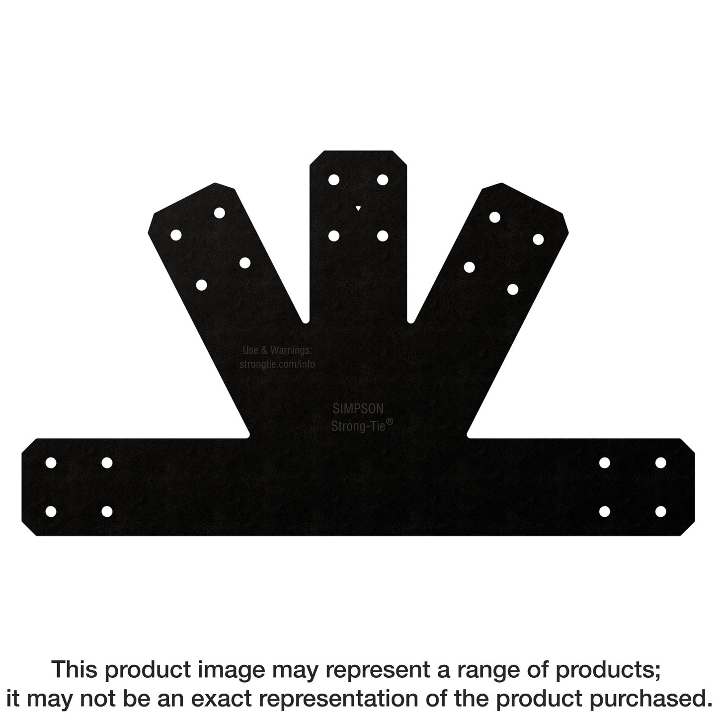 Simpson Strong-Tie APVGP612 Outdoor Accents® Avant Collection™ 6:12 Pitch, Black Powder-Coated Gable Plate