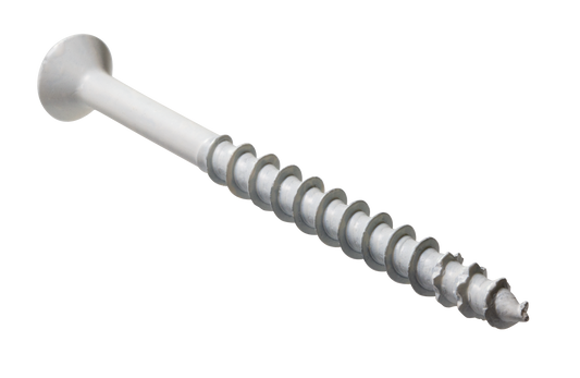 Simpson Strong-Tie TNTW18234TF Titen Turbo™ — 3/16 in. x 2-3/4 in. 6-Lobe Flat-Head Concrete and Masonry Screw, White (100-Qty)