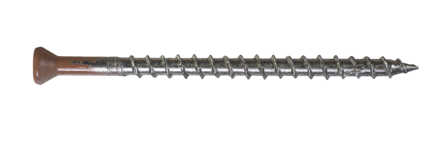Simpson Strong-Tie DTH212S305TN04 Trim-Head Screw — Sharp Point (Collated) — #7 x 2-1/2 in. #2 Square Type 305 Tan 04 (1000-Qty) (Pack of 100)