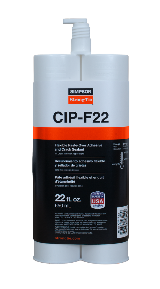 Simpson Strong-Tie CIP-F22 CIP-F Flexible Paste-Over Adhesive and Crack Sealant (22 oz.)