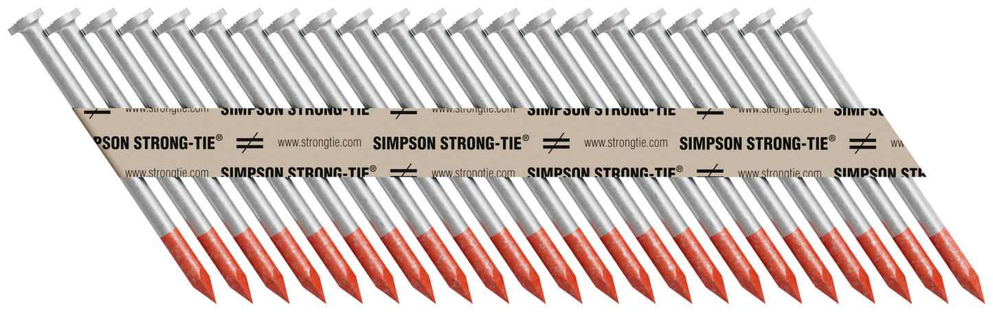 Simpson Strong-Tie N10DHDGPT2500 Strong-Drive® 33° SCN SMOOTH-SHANK CONNECTOR Nail — 2-1/2 in. x .148 in. HDG (2500-Qty) (Pack of 64)