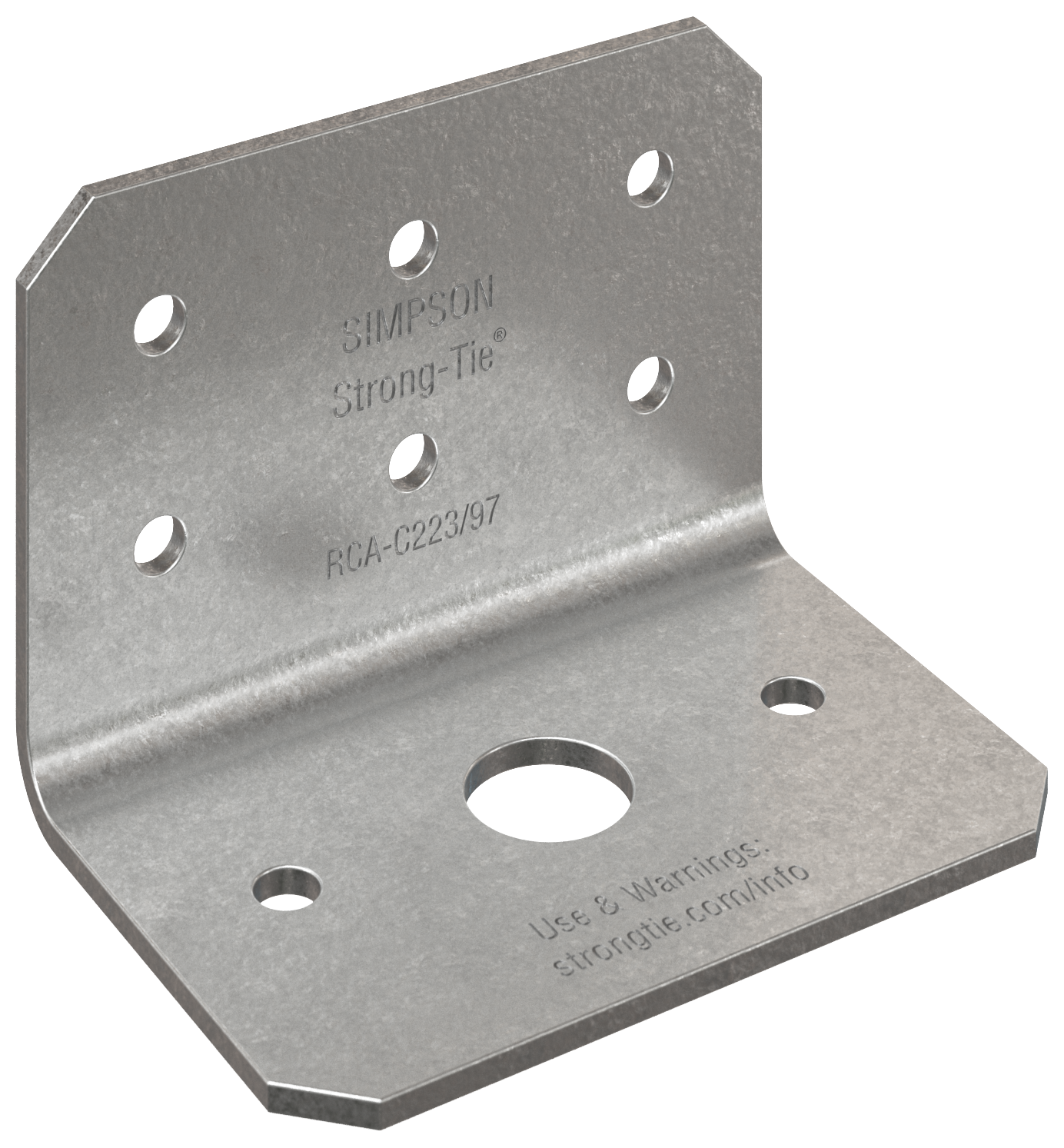 Simpson Strong-Tie RCA-C223/97-R90 RCA-C™ 2 in. x 2 in. x 3 in. 12-Gauge Rigid Connector Angle for Concrete (90-Qty) (Pack of 40)