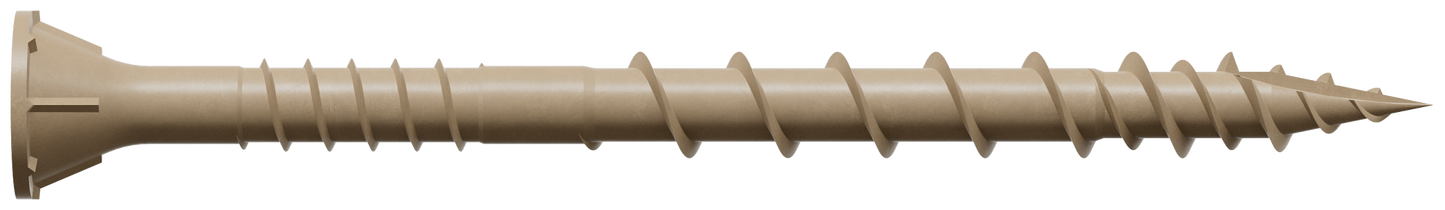Simpson Strong-Tie DSVT212MB Deck-Drive™ DSV WOOD Screw — #10 x 2-1/2 in. T-25, Flat Head, Quik Guard®, Tan (1750-Qty)