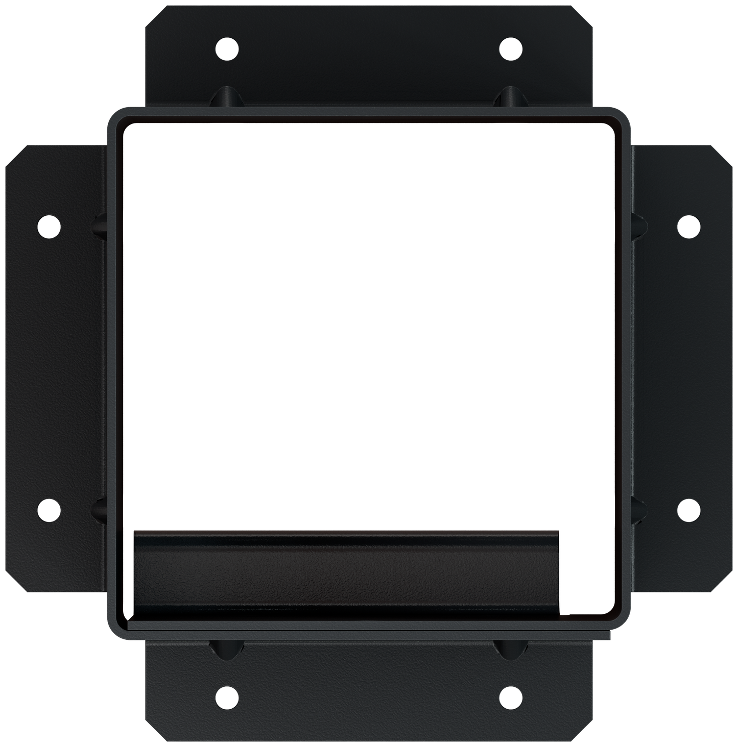Simpson Strong-Tie SAGE-B66-KT2 Outdoor Accents® Sage System™ Black Powder-Coated Post Base for 6x6 with Screws (2-Qty)