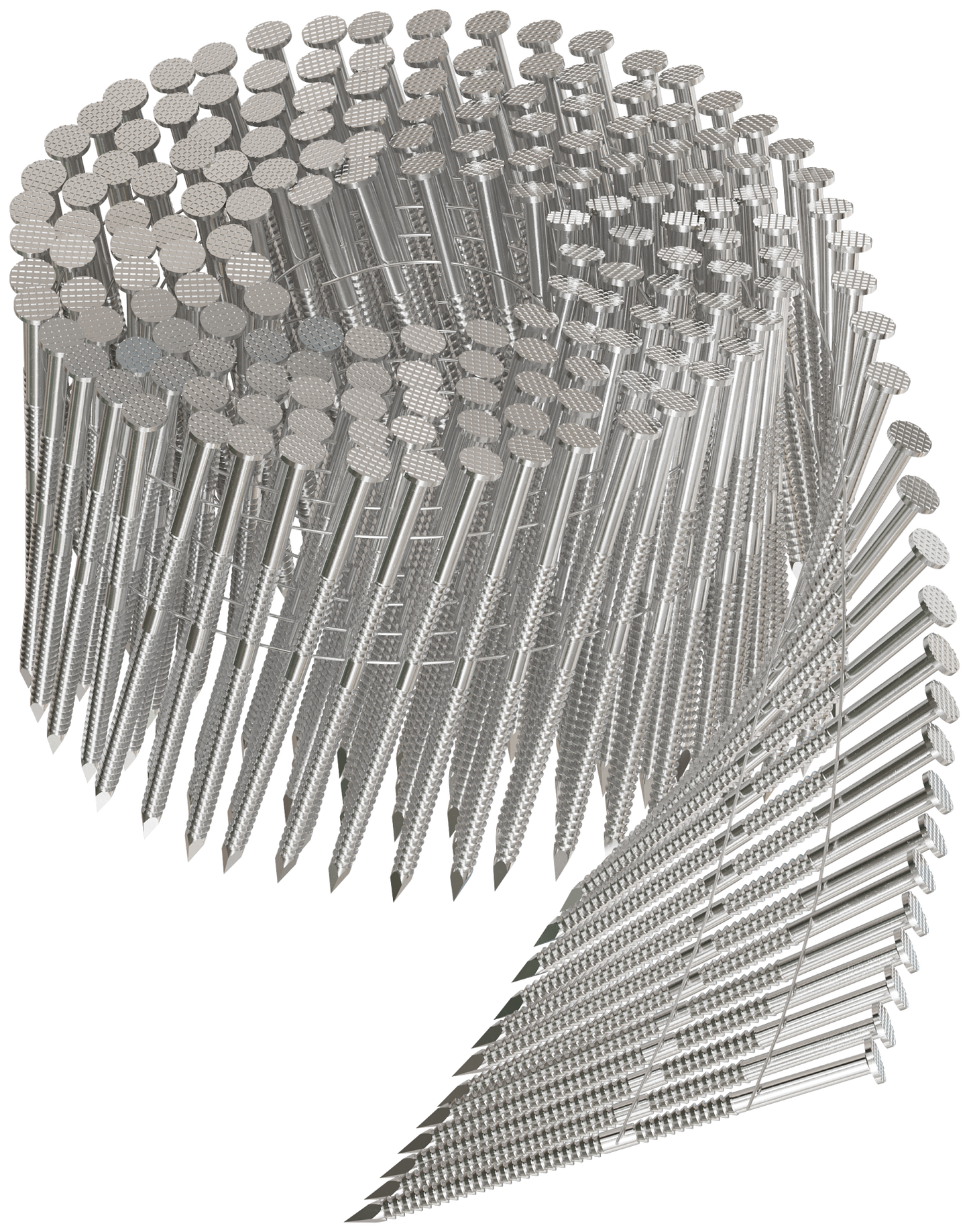 Simpson Strong-Tie T11A300PNJ 15° Wire Coil, Full Round Head, Ring-Shank Decking/Framing Nail — 3 in. x 0.12 in. Type 316 (1800-Qty)