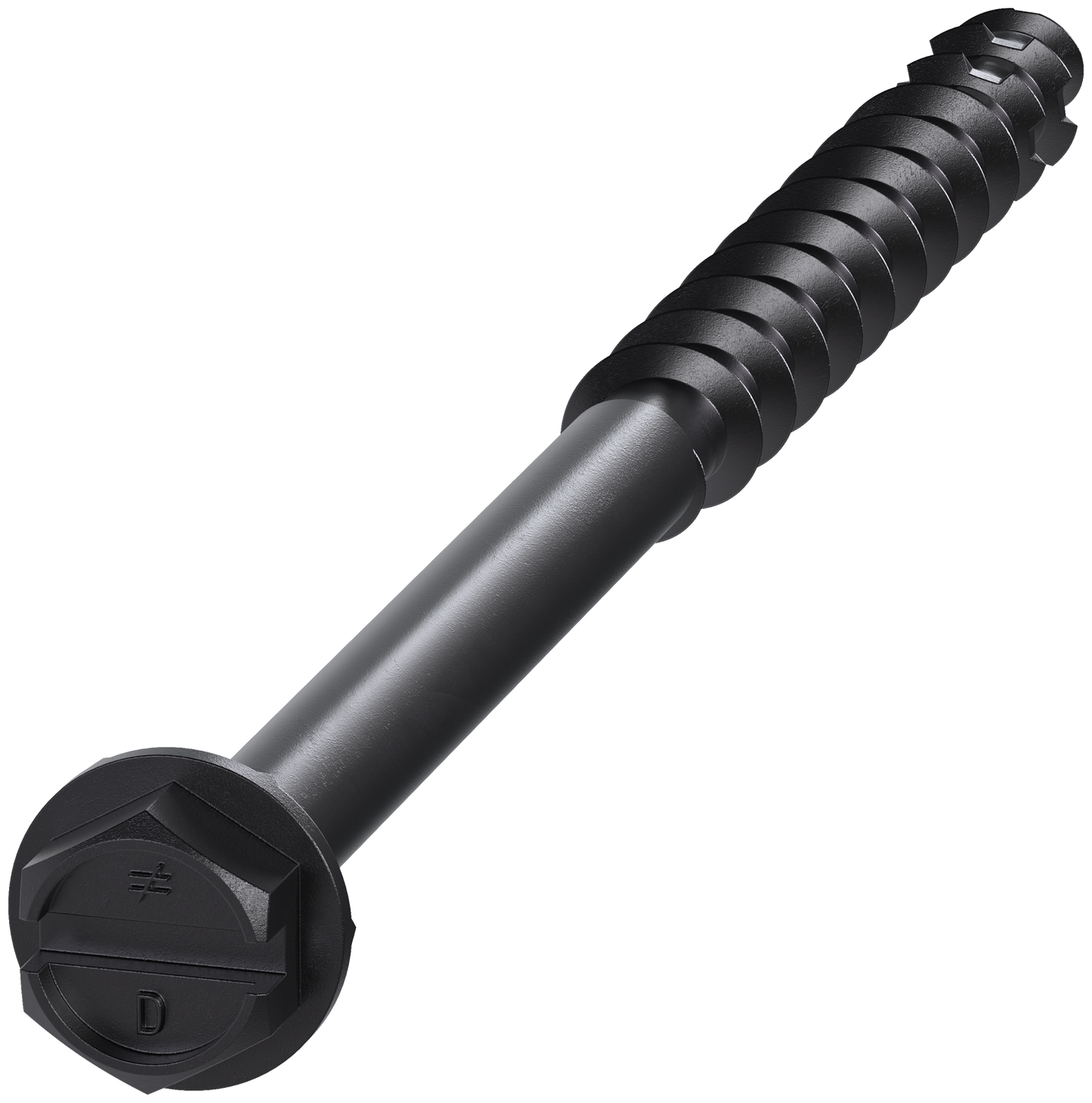 Simpson Strong-Tie TNTBL18314H Titen Turbo™ — 3/16 in. x 3-1/4 in. Hex-Head Concrete and Masonry Screw, Black (100-Qty) (Pack of 4)