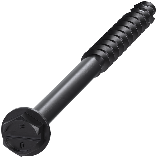 Simpson Strong-Tie TNTBL18314H Titen Turbo™ — 3/16 in. x 3-1/4 in. Hex-Head Concrete and Masonry Screw, Black (100-Qty) (Pack of 4)