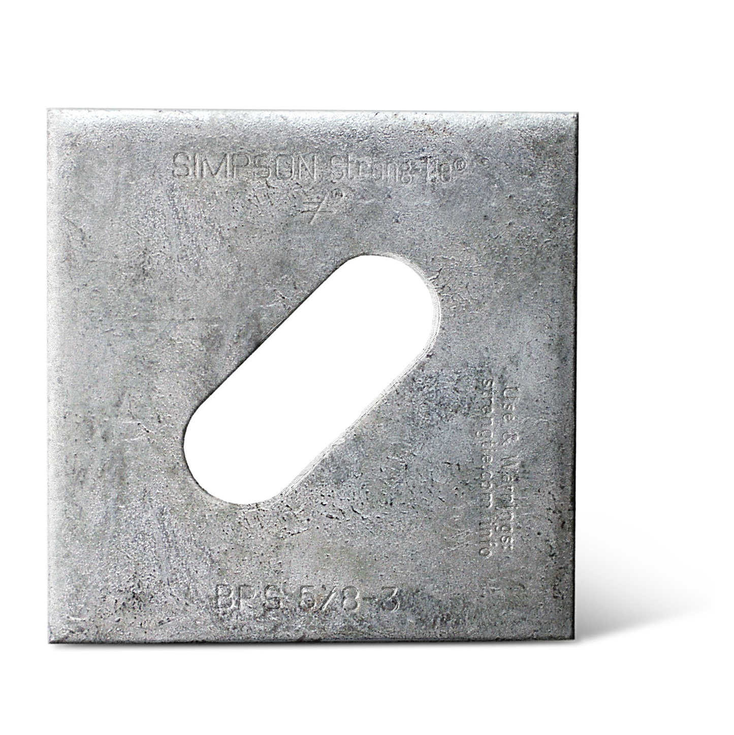 Simpson Strong-Tie BPS 5/8-3HDG BPS 3 in. x 3 in. HDG Slotted Bearing Plate with 5/8 in. Bolt Dia. (Pack of 50)