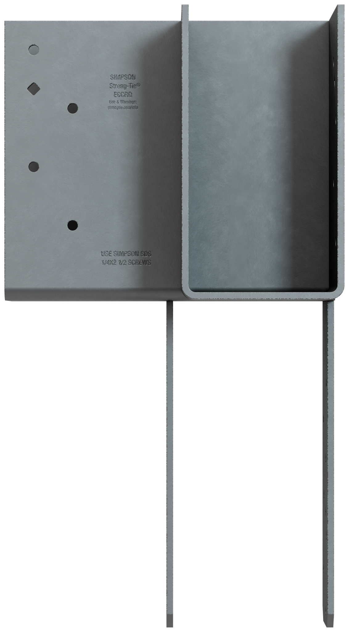 Simpson Strong-Tie ECCLRQ3.25-6SDS ECCLLQ L-Shape End Column Cap for 3-1/4 in. Beams, 6x Post w/ SDS Screws, Skewed Right