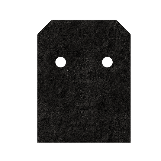 Simpson Strong-Tie APVB66DSP Outdoor Accents® Avant Collection™ ZMAX®, Black Post Base Side Plate for 6x (Qty-2)