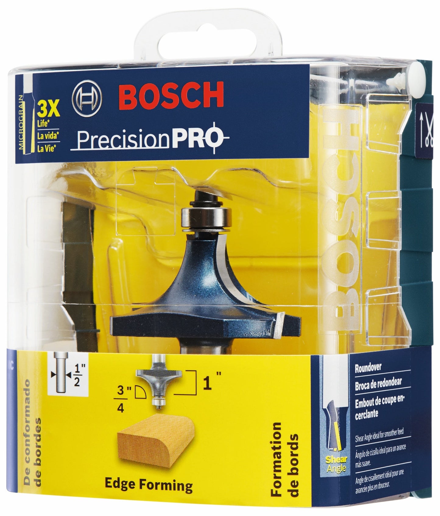 Broca fresadora redondeada con punta de carburo BOSCH 85434MC de 3/4 pulg. x 1 pulg.