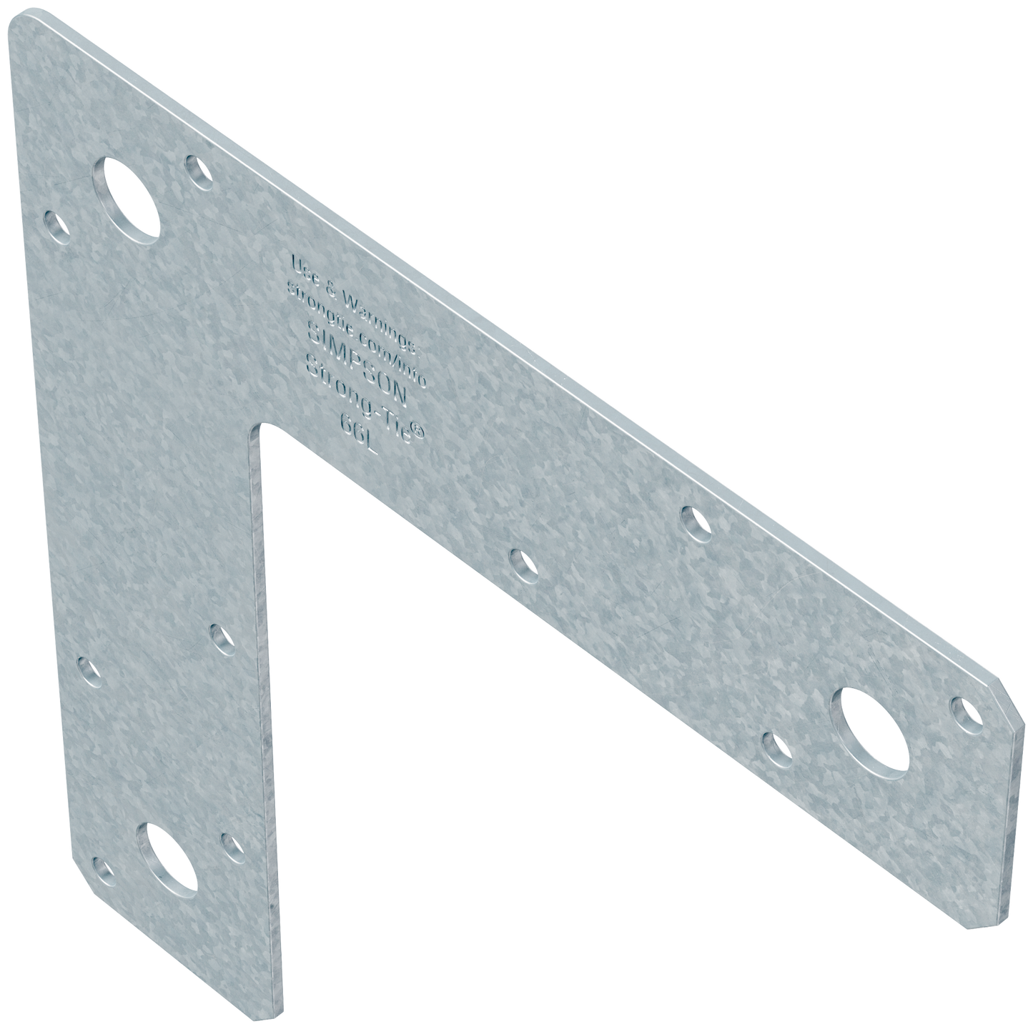 Simpson Strong-Tie 66L 6 in. x 6 in. 14-Gauge Galvanized L Strap (Pack of 4800)
