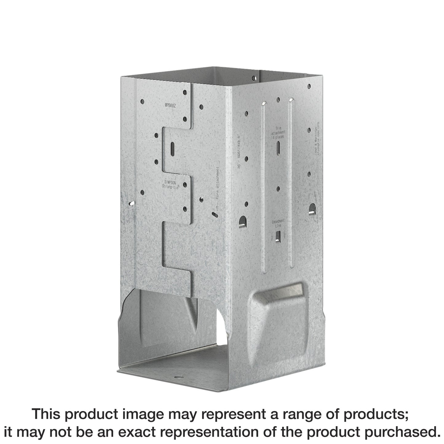 Simpson Strong-Tie MPB88Z MPBZ® ZMAX® Galvanized Moment Post Base for 8x8 w/ SDS Screws