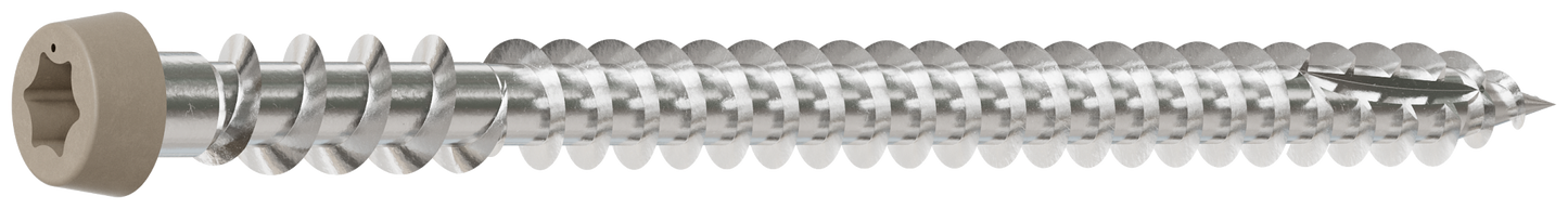 Simpson Strong-Tie DCU234MB316GR05 Deck-Drive™ DCU COMPOSITE Screw — #10 x 2-3/4 in. T20, Type 316, Gray 05 (1750-Qty)