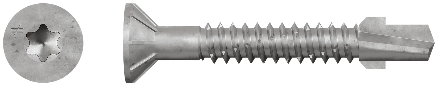 Simpson Strong-Tie TBG1445S Strong-Drive® TB WOOD-TO-STEEL Screw (Collated) — #14 x 1-3/4 in. N2000® (1000-Qty) (Pack of 100)