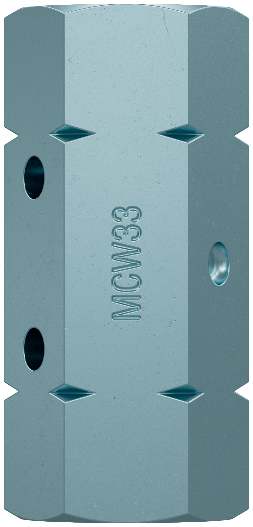 Simpson Strong-Tie MCW33 MCW 3/8 in. Coupler Nut with Witness® Hole, Grade 55
