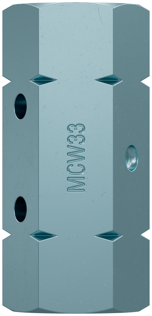Simpson Strong-Tie MCW33 MCW 3/8 in. Coupler Nut with Witness® Hole, Grade 55 (Pack of 1000)