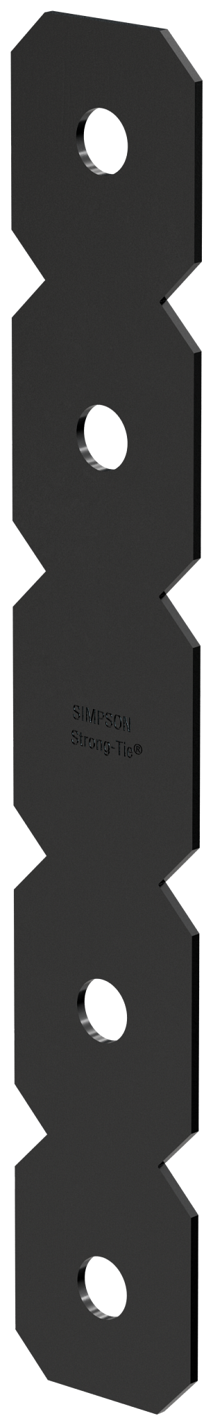 Simpson Strong-Tie OS OS 2 in. x 12 in. Black Powder-Coated Ornamental Strap (Pack of 5)
