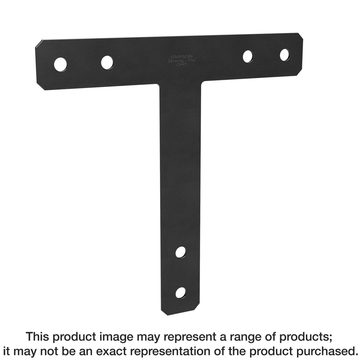 Simpson Strong-Tie 1616HTPC HTPC 16 in. x 16 in. 7-Gauge Black Powder-Coated Ornamental T Strap (Pack of 5)