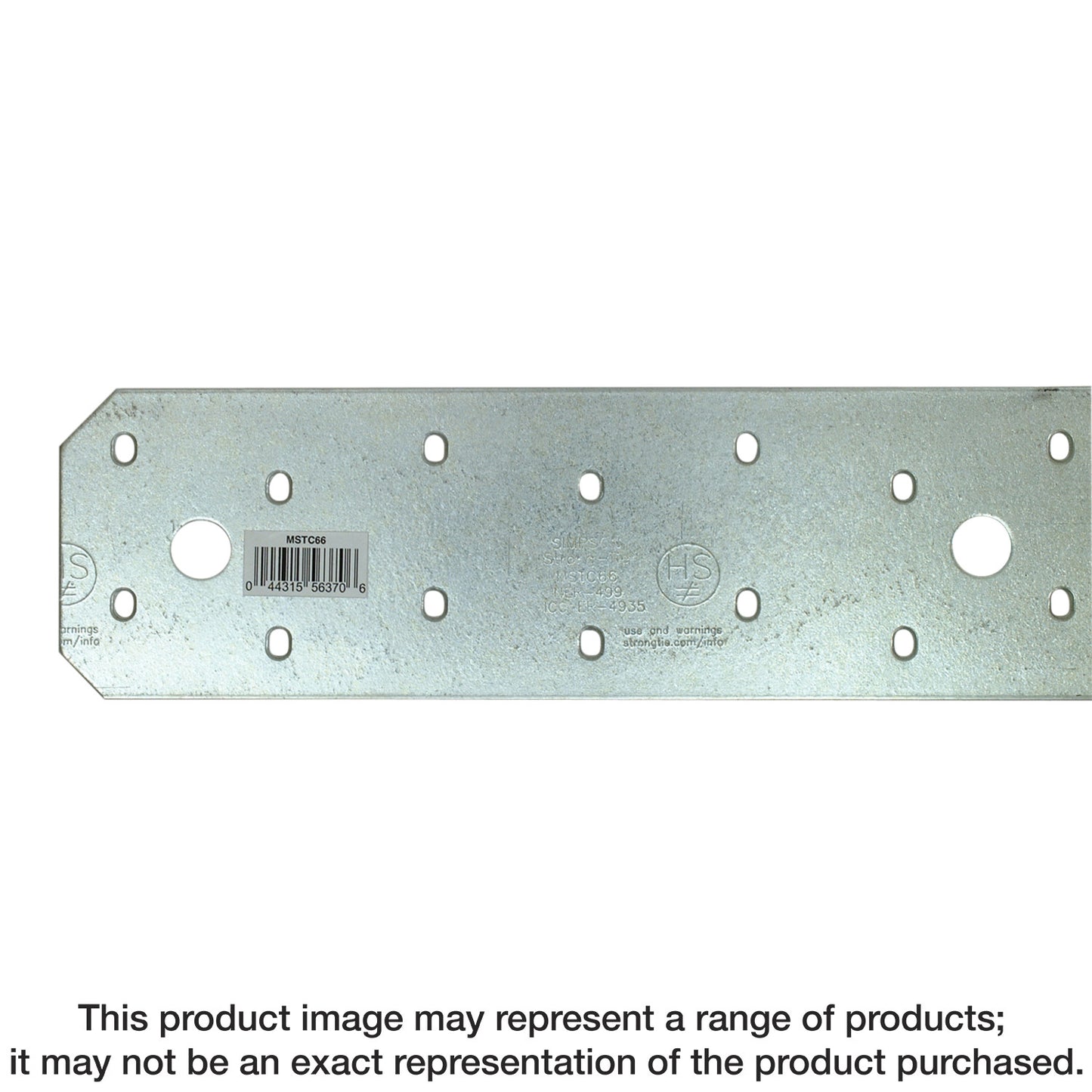 Simpson Strong-Tie MSTC66 MSTC 65-3/4 in. 14-Gauge Galvanized Medium Strap (Pack of 10)