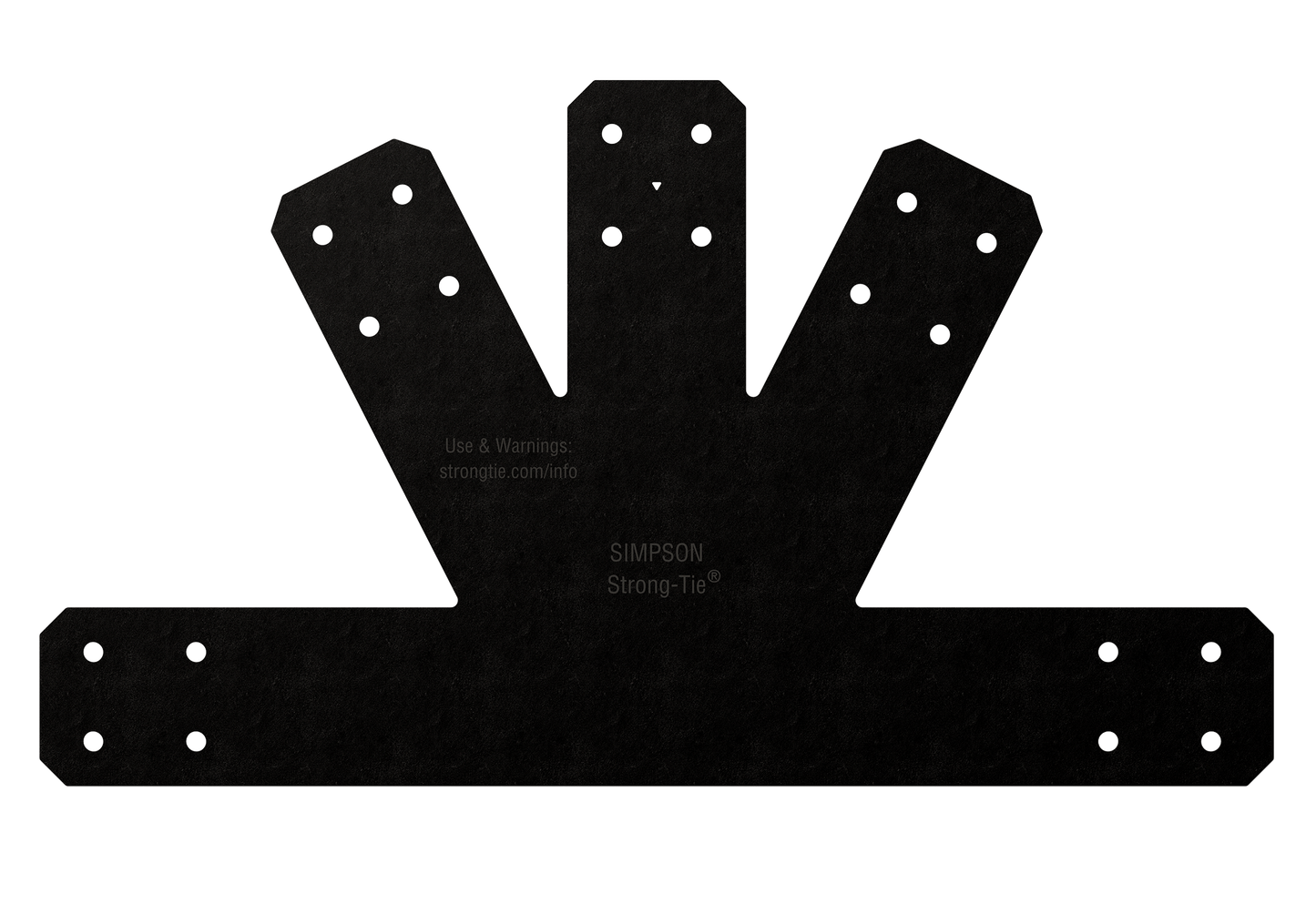Simpson Strong-Tie APVGP612 Outdoor Accents® Avant Collection™ 6:12 Pitch, Black Powder-Coated Gable Plate