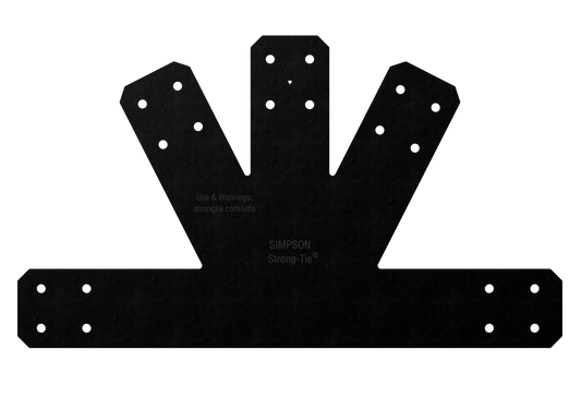 Simpson Strong-Tie APVGP612 Outdoor Accents® Avant Collection™ 6:12 Pitch, Black Powder-Coated Gable Plate (Pack of 2)