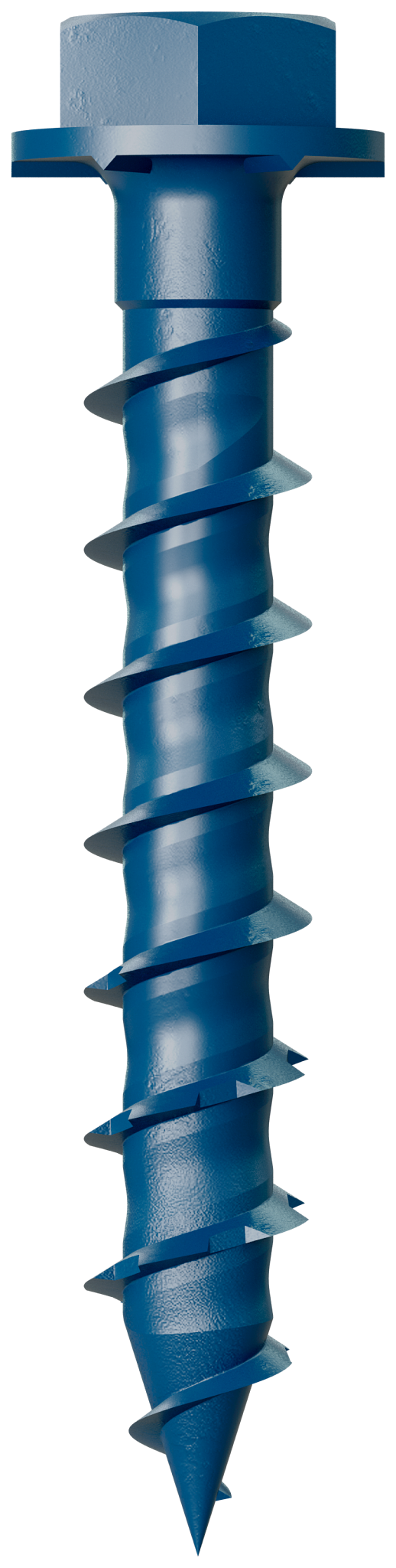 Simpson Strong-Tie TNT18114HC25 Titen Turbo™ — 3/16 in. x 1-1/4 in. Hex-Head Concrete and Masonry Screw, Blue (25-Qty)