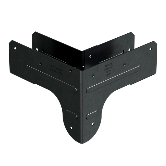 Simpson Strong-Tie APRTC2 Outdoor Accents® ZMAX®, Black Rigid Tie® Corner Connector for 2x Joist, 2x4 Post (Pack of 8)