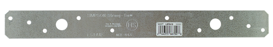 Simpson Strong-Tie LSTA12 LSTA 1-1/4 in. x 12 in. 20-Gauge Galvanized Strap Tie (Pack of 13650)