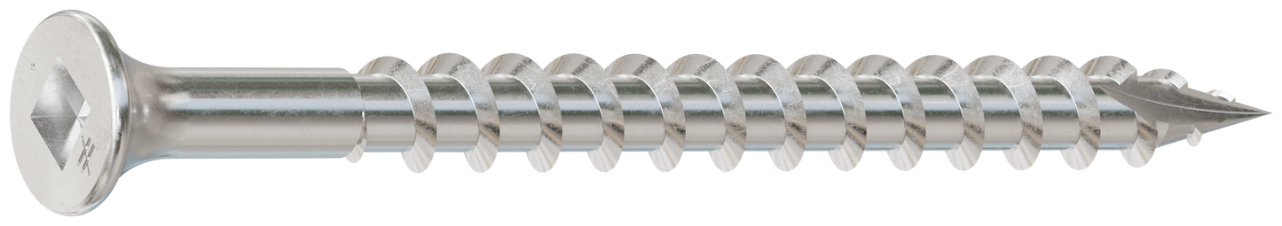 Simpson Strong-Tie SS3DSC212BS316 Bugle-Head Wood Screw (Collated) — #10 x 2-1/2 in. #3 Square Drive, Type 316 (1500-Qty)