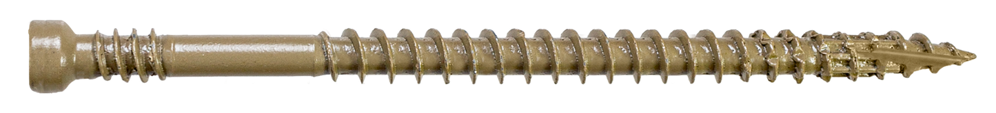 Simpson Strong-Tie FT07212MB Finish Trim Screw — #7 x 2-1/2 in. T10, Trim-Head, Quik Guard®, Tan (1750-Qty)