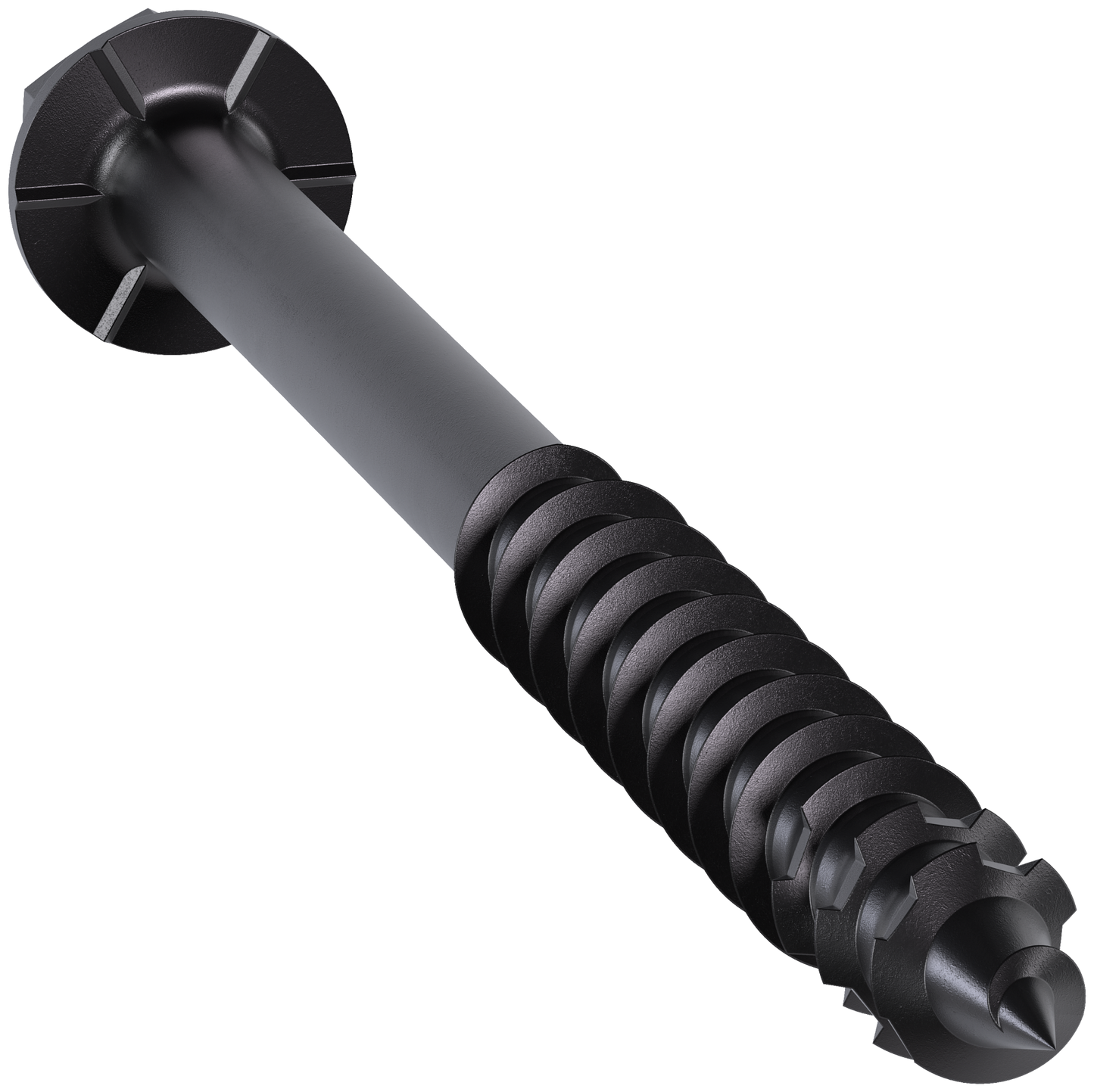 Simpson Strong-Tie TNTBL25314H Titen Turbo™ — 1/4 in. x 3-1/4 in. Hex-Head Concrete and Masonry Screw, Black (100-Qty) (Pack of 4)