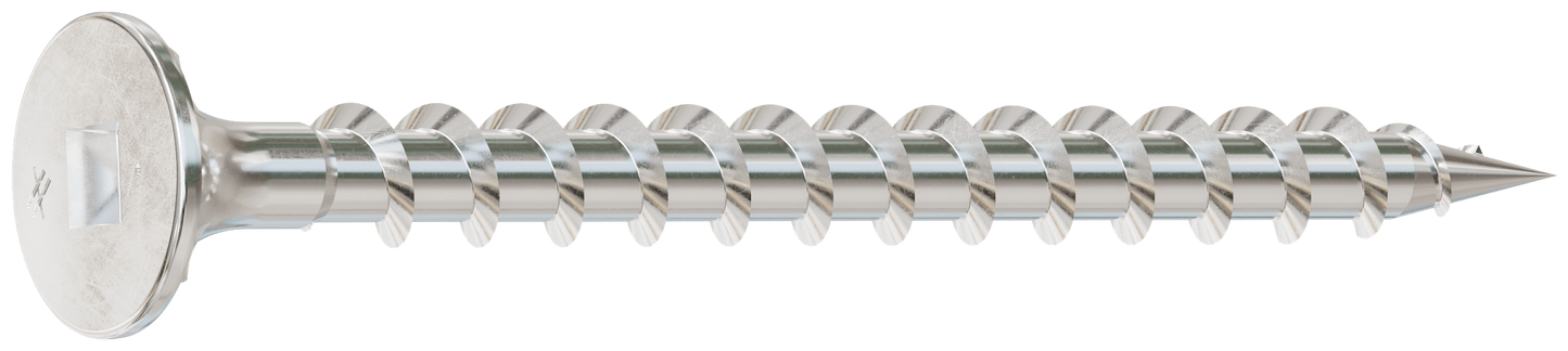 Simpson Strong-Tie T08C225WQC Fiber-Cement Screw — #8 x 2-1/4 in. #2 Square Wafer-Head, Type 316 (2000-Qty)