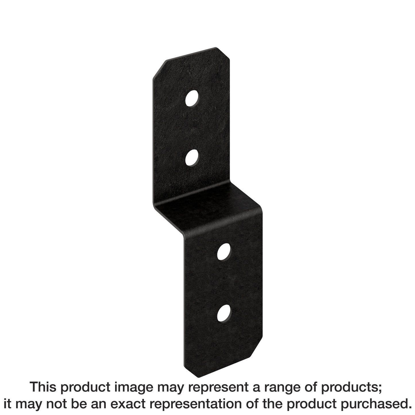 Simpson Strong-Tie APVDJT2R-4 Outdoor Accents® Avant Collection™ 3-in. ZMAX®, Black Powder-Coated Deck Joist Tie for Rough 2x (Pack of 24)