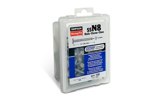 Simpson Strong-Tie S10CN1 Common Nail, Smooth Shank — 3 in. x .148 in. Type 304 Stainless Steel (1 lb.)