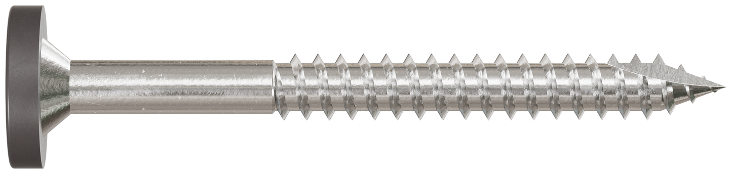 Simpson Strong-Tie T08175FS75GR04 Fascia Board Screw — #8 x 1-3/4 in. T-20 6-Lobe Pancake Head Type 316, Gray 04 (75-Qty) (Pack of 500)