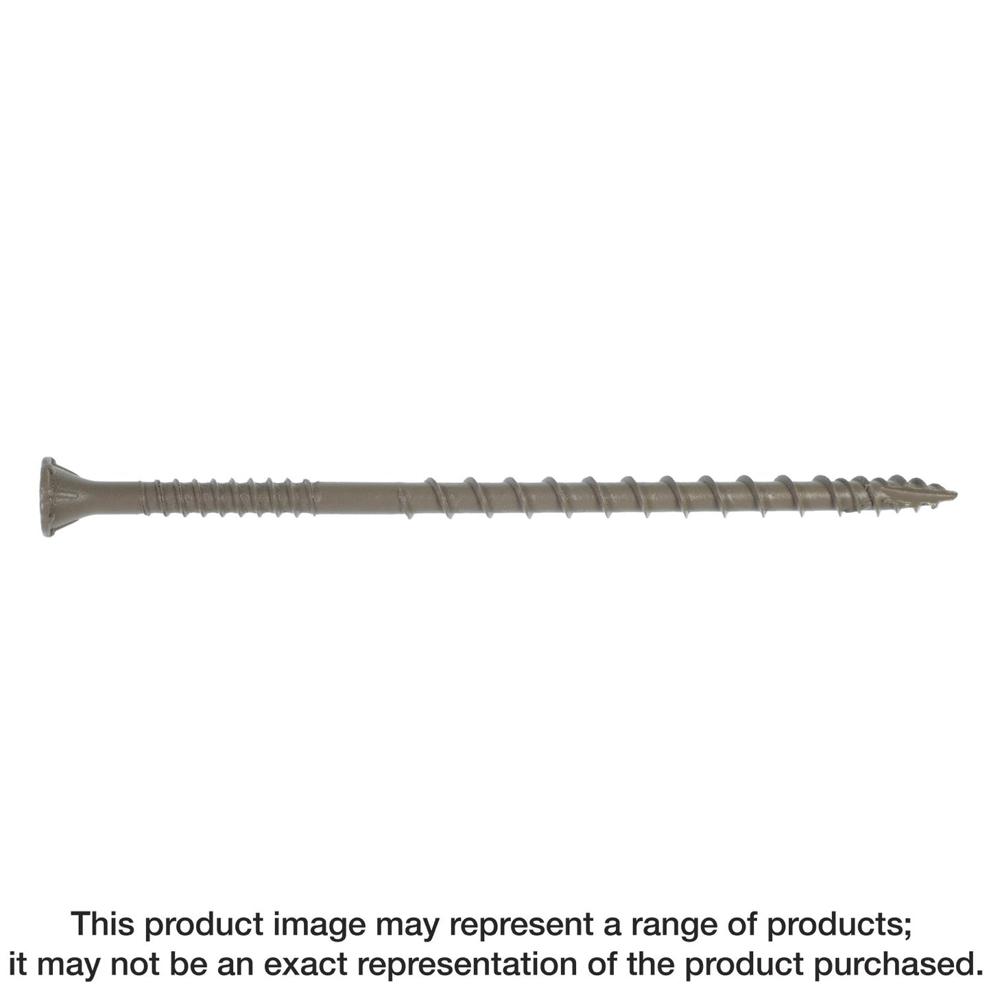 Simpson Strong-Tie DSVT4MB Deck-Drive™ DSV WOOD Screw — #10 x 4 in. T-25, Flat Head, Quik Guard®, Tan (1000-Qty) (Pack of 64)