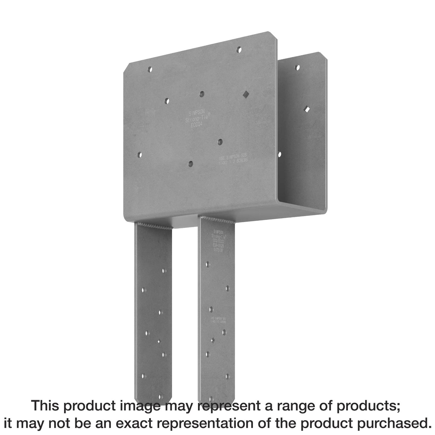 Simpson Strong-Tie ECCQ44SDS2.5 ECCQ™ End Column Cap for 4x Beam, 4x Post, with Strong-Drive® SDS Screws (Pack of 4)
