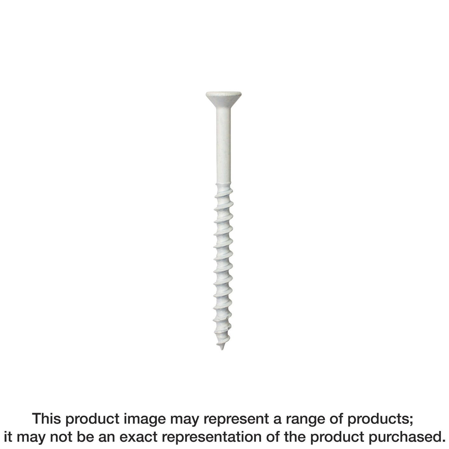 Simpson Strong-Tie TNTW18214TFC75 Titen Turbo™ — 3/16 in. x 2-1/4 in. 6-Lobe Flat-Head Concrete and Masonry Screw, White (75-Qty) (Pack of 4)