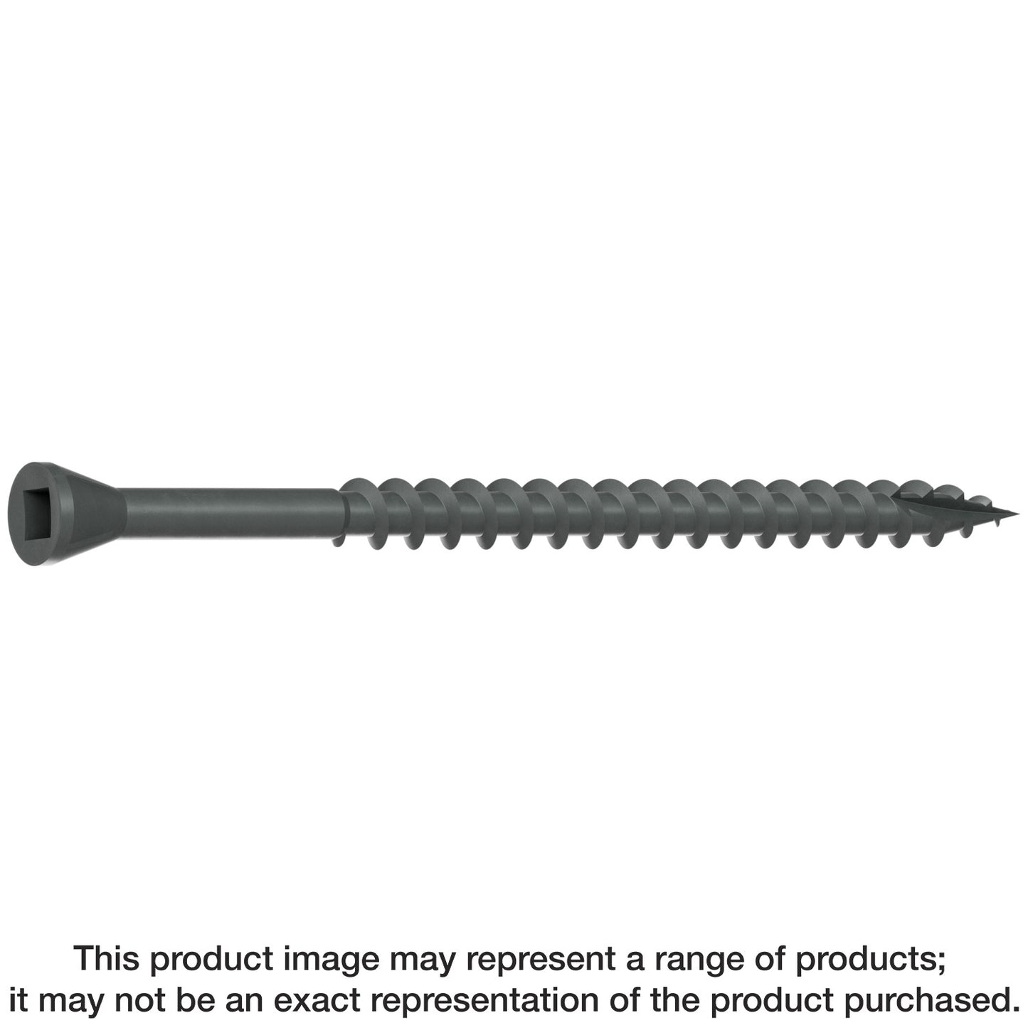 Simpson Strong-Tie DTHQ3S Trim-Head Screw, Type-17 Point — #8 x 3 in. #2U Square Drive, Quik Guard® (1000-Qty)